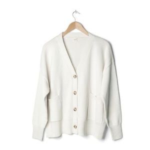 Goumi by Target, Organic Cotton Button-Up Sweater, in cloud (S/M)